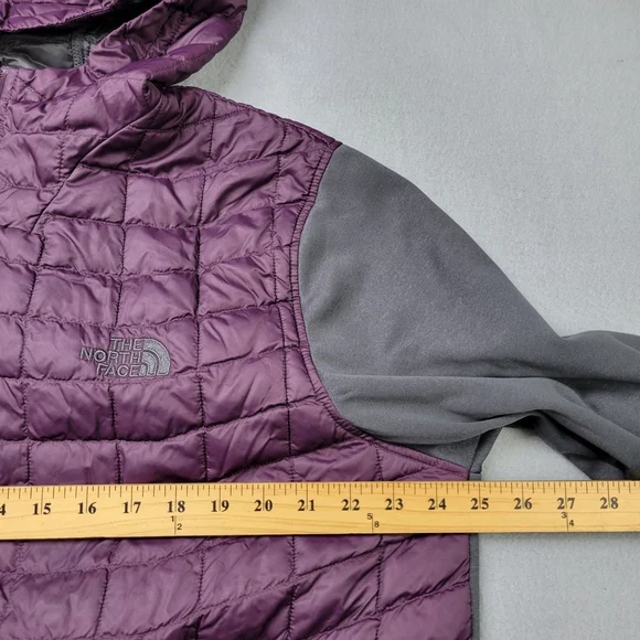 The North Face Mens Kilowatt Thermoball Hooded Jacket XL Purple Gray Puffer Coat - Picture 5 of 13